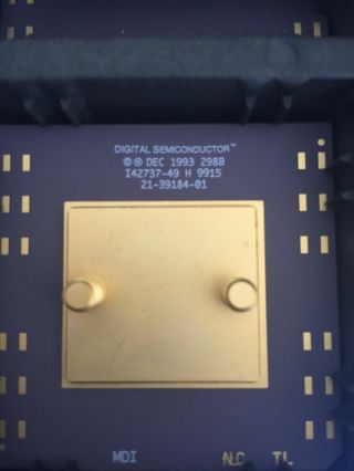 Dec Alpha Axp 21 - 39184 - 01 21064 1993 Vintage Rare Gold Recovery Cpu Ic Chip