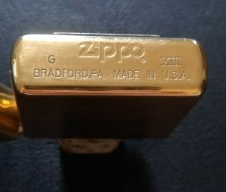 1997 Barrett Smythe Zippo Brass Emblem Cigar Store Indian Emblem Lighter 3