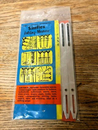 Vintage Simflex Folding Measure In Package