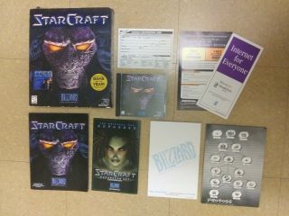 Vintage Blizzard 1998 Starcraft Pc Big Box Windows 95/nt