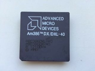 Amd Am386 Dx/dxl - 40,  A80386dx - 40,  Vintage Cpu,  Fastest True 386dx,  Gold,  Top Cond