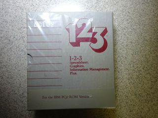 Ibm Pcjr Lotus 1 - 2 - 3 123 Release 1a Rom Version - Open Box