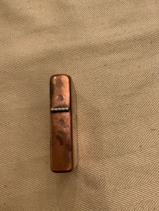vintage zippo copper cigarette lighter,  D o3 made in USA,  Bradford Pa. 3