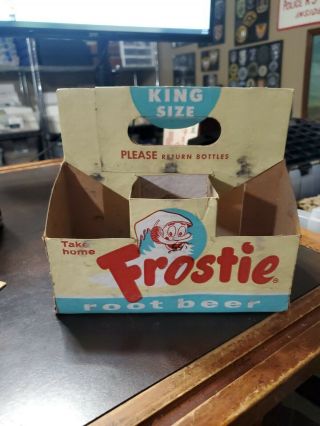 Vintage Frostie Root Beer 6 Pack Carton - Carrier (king Size)