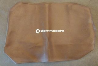 Vintage Commodore 64 /vic 20 Vinyl Dust Cover Keyboard Brown Faux Leather