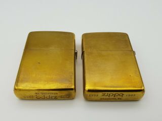 vintage Zippo lighters SOLID BRASS 1932 - 1985 1932 - 1990 San Francisco Hawaii 2