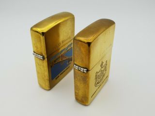 vintage Zippo lighters SOLID BRASS 1932 - 1985 1932 - 1990 San Francisco Hawaii 3
