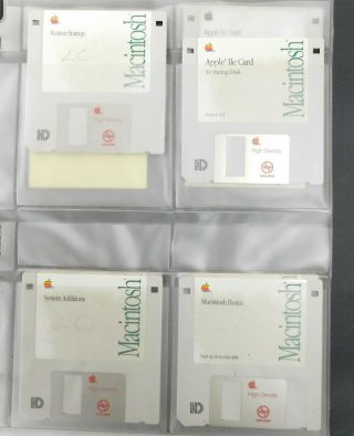 Vintage Apple Macintosh 3.  5” Floppy Discs - Set Of 7 Disks