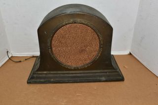 Vintage Antique Field Coil Speaker With Metal Speaker Enclosure
