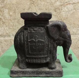 Nguyen Thanh Le Bronze Ashtray Elephant Sculpture Statue Signed