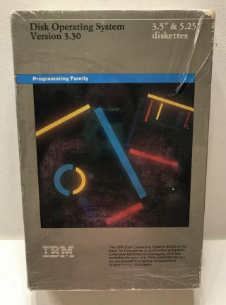 Ibm Dos 3.  30 Disk Operating System On Both 3.  5 " & 5.  25 " Diskettes,  1987