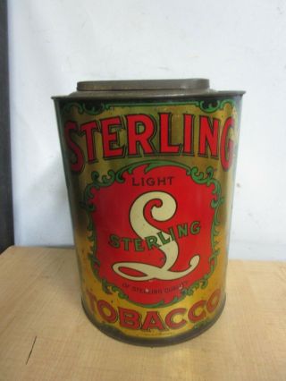 Vintage Sterling Light Cut Tobacco Tin - General Store Counter Bin Display Wow