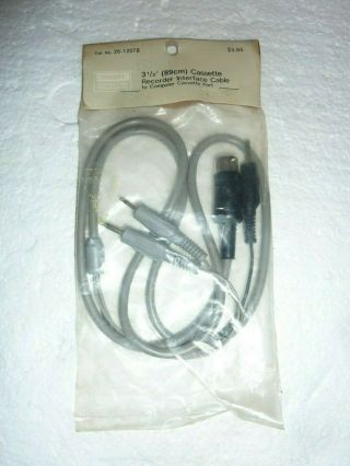 Nos Tandy Radio Shack 26 - 1207b Cassette Recorder Interface Cable S - 57
