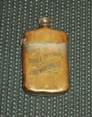 Antique Advertising Match Safe Holder Figural Thos E Pollard 