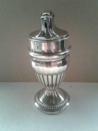 Vintage Push Button Automatic Sterling Silver Table Cigarette Lighter Petrol 3