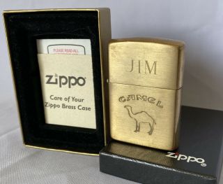 Vintage Joe Camel Zippo Brass 1932 - 1991 Lighter Patina