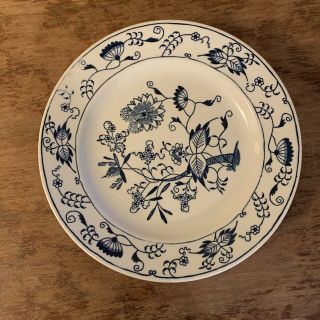 Set/6 Vintage Royal China Doorn Blue Onion Dinner Plate 10”
