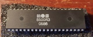 Mos 8500r3 Cpu Chip,  Microprocessor For Commodore 64,  And