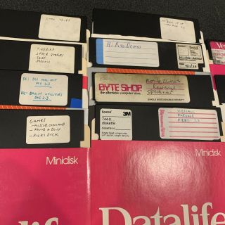 10 floppy disks software for Apple II plus IIe 2 vintage computer games 2