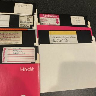 10 floppy disks software for Apple II plus IIe 2 vintage computer games 3