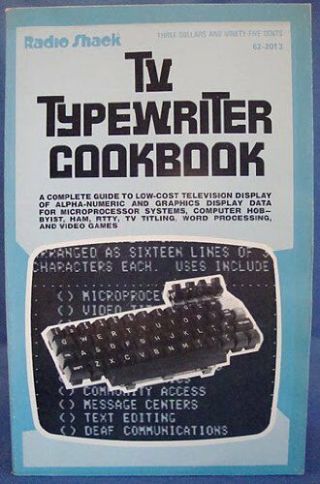 1977 TV Typewriter Cookbook Scelbi 8H Mark - 8 SWTPC CT - 1024 MITS Altair 8800 2
