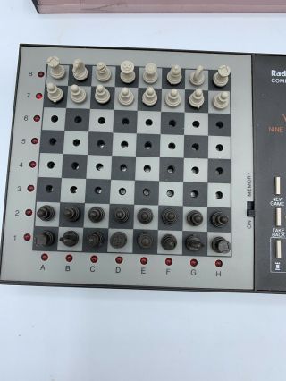 Vintage Radio Shack Tandy 1650 Computerized Sensory Chess Game Portable Complete 3