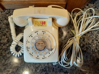 Vintage Itt Bell Rotary Phone Rotary Dial Desk Telephone Itt Model 500 Usa Beige