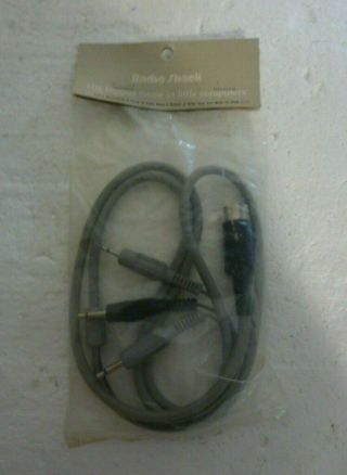 Nos Tandy Radio Shack 26 - 1207b Cassette Recorder Interface Cable S - 49