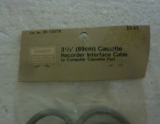 NOS Tandy Radio Shack 26 - 1207B Cassette Recorder Interface Cable S - 49 3