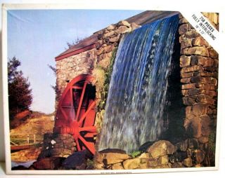 Jigsaw Puzzle Whitman 750 Pc Old Grist Mill Massachusetts 4656 Vintage 18 X 22 "