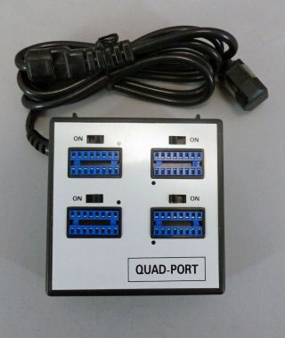 Vintage Quad - Port Multiple Game Port Extender For Apple Ii,  Iie,  And Franklin