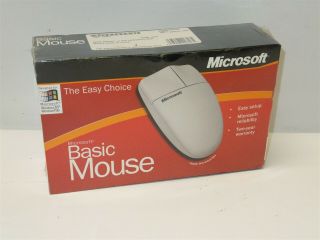 Vintage Microsoft Basic Mouse 1.  0 Windows Mouse Serial Ps/2 A50 - 00001
