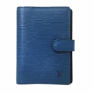 Authentic Louis Vuitton Epi Agenda Pm Blue Leather Notebook Cover /11624