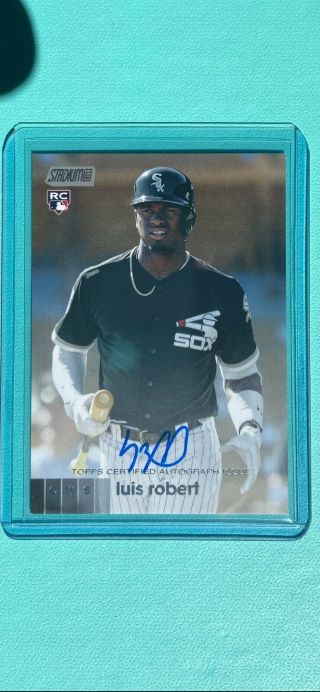 2020 Topps Stadium Club Luis Robert Auto Autograph Rookie Rc White Sox Alr Sp