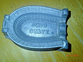 Vintage Ohio State Horseshoe Cast Aluminum Ashtray
