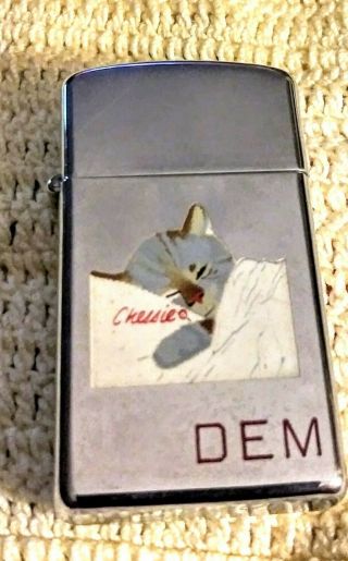 Vintage Rare 1962 Chessie System Railroad Slim Zippo Lighter Town/country