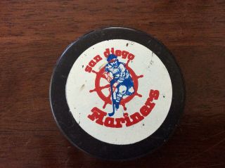 San Diego Mariners Wha Vintage Hockey Game Puck