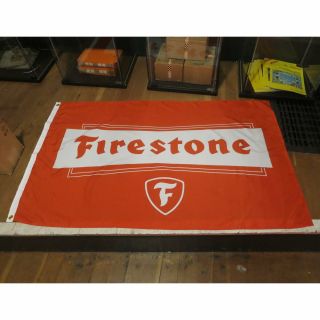 Firestone Tire Flag Banner Sign Garage Mancave Hotrod Ford Chevy Mustang Nova V8