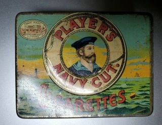Vintage And Early Players Navy Cut Cigarette Tin