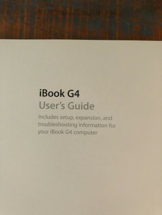 Apple iBook G4 User Guide and Mac OS 10.  3 and Install Discs 2004 Vintage 2