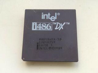 Intel A80486dx - 50,  Sx710,  Intel 486 Dx - 50,  Vintage Cpu,  Gold