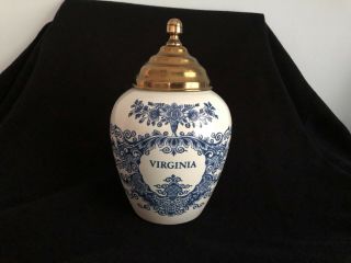 Delft Vintage Virginia Small Tobacco Jar