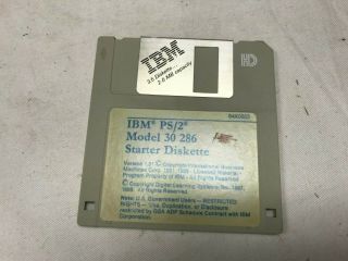 Ibm Ps/2 Model 30 286 Starter Diskette 1.  44 3.  5 " 84x0653