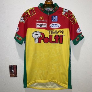 Vintage Sms Santini Team Polti Cycling Bike Jersey Men Size Xl Vivid Multi - Color