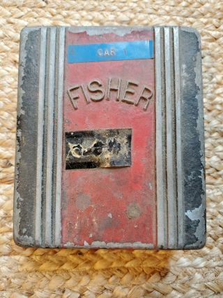 Vintage Collector Fisher Gauge,  Added Fittings Mounted In Cast Aluminum Case