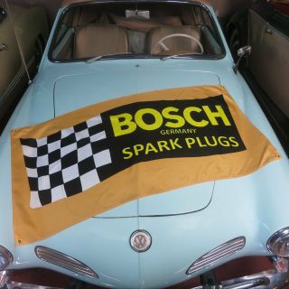Bosch Flag Banner For Vw Split Kdf Bmw 2002 Volkswagon Samba M3 Oval Porsche 356