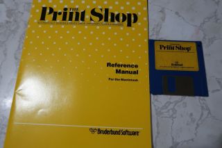 The Print Shop Broderbund Apple Macintosh Se,  Se30,  Ii,  Iix,  Iicx