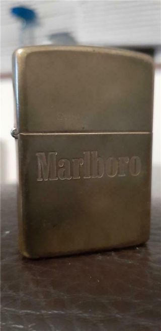 Vintage 1989 " Marlboro " Advertising Zippo Pocket Lighter