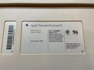 Apple Extended Keyboard II for Mac IIgs ADB Desktop Bus Vintage M3501 M0312 3