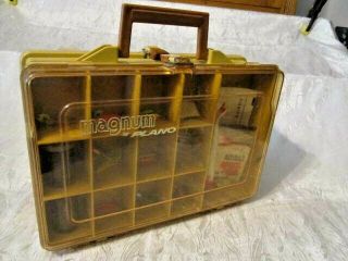 Vintage MAGNUM By PLANO Double Sided FULL Ice Fishing Tackle Box Organizer 1126 2